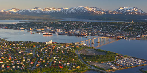 Tromsø at midnight in June